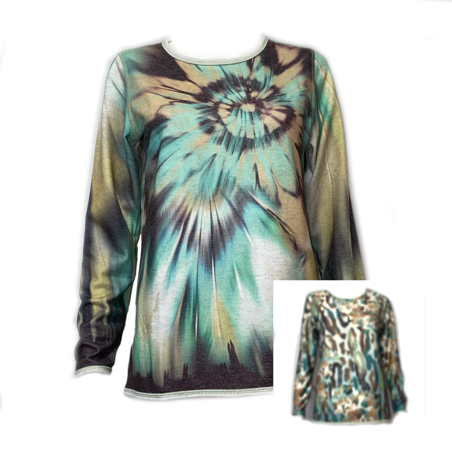 255520 CAPUCCINO - Wendepullover 522 druck grün