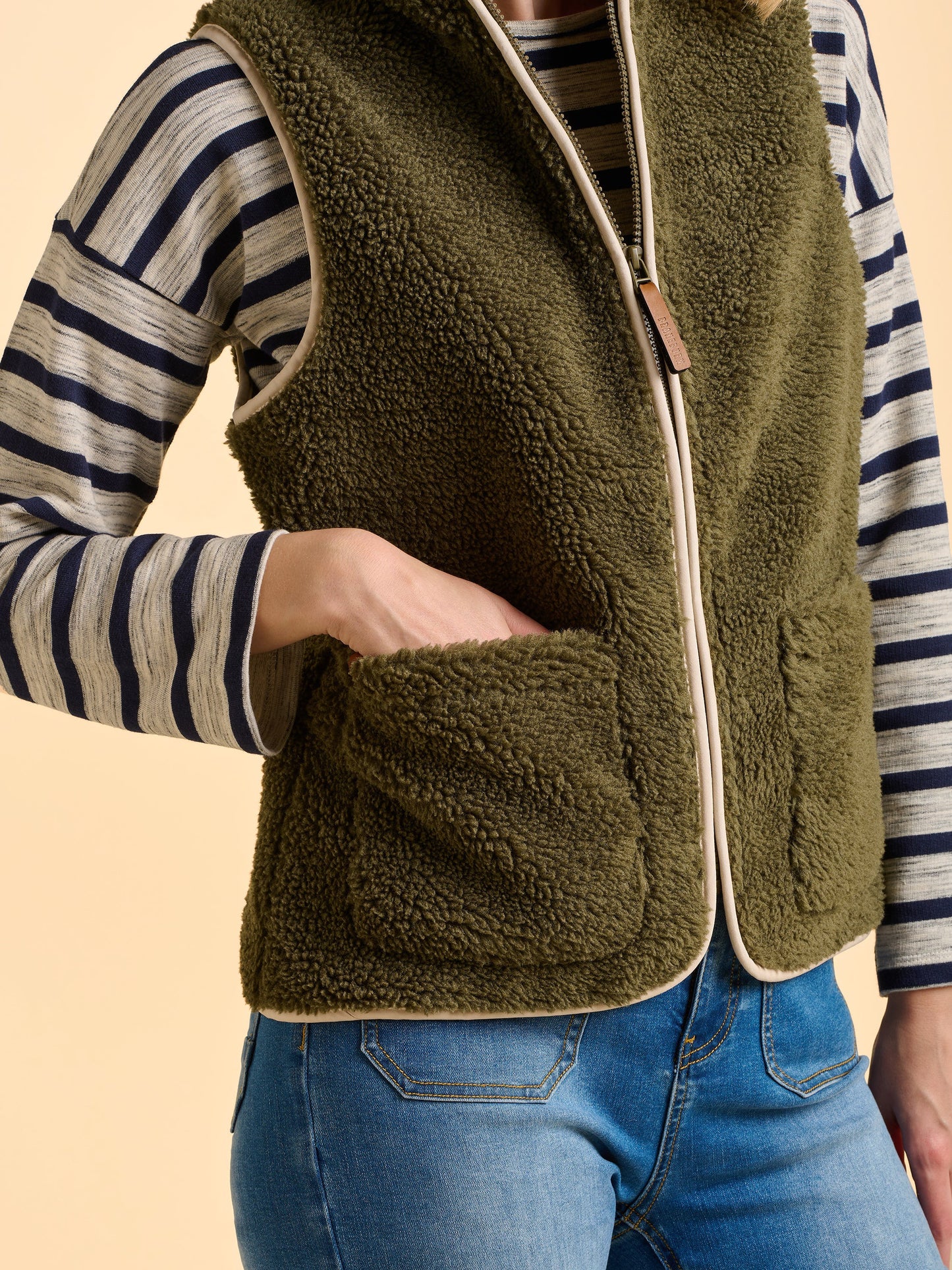 BBL JKT 00 13113 BRAKEBURN wmn - Snug Gilet Weste moos