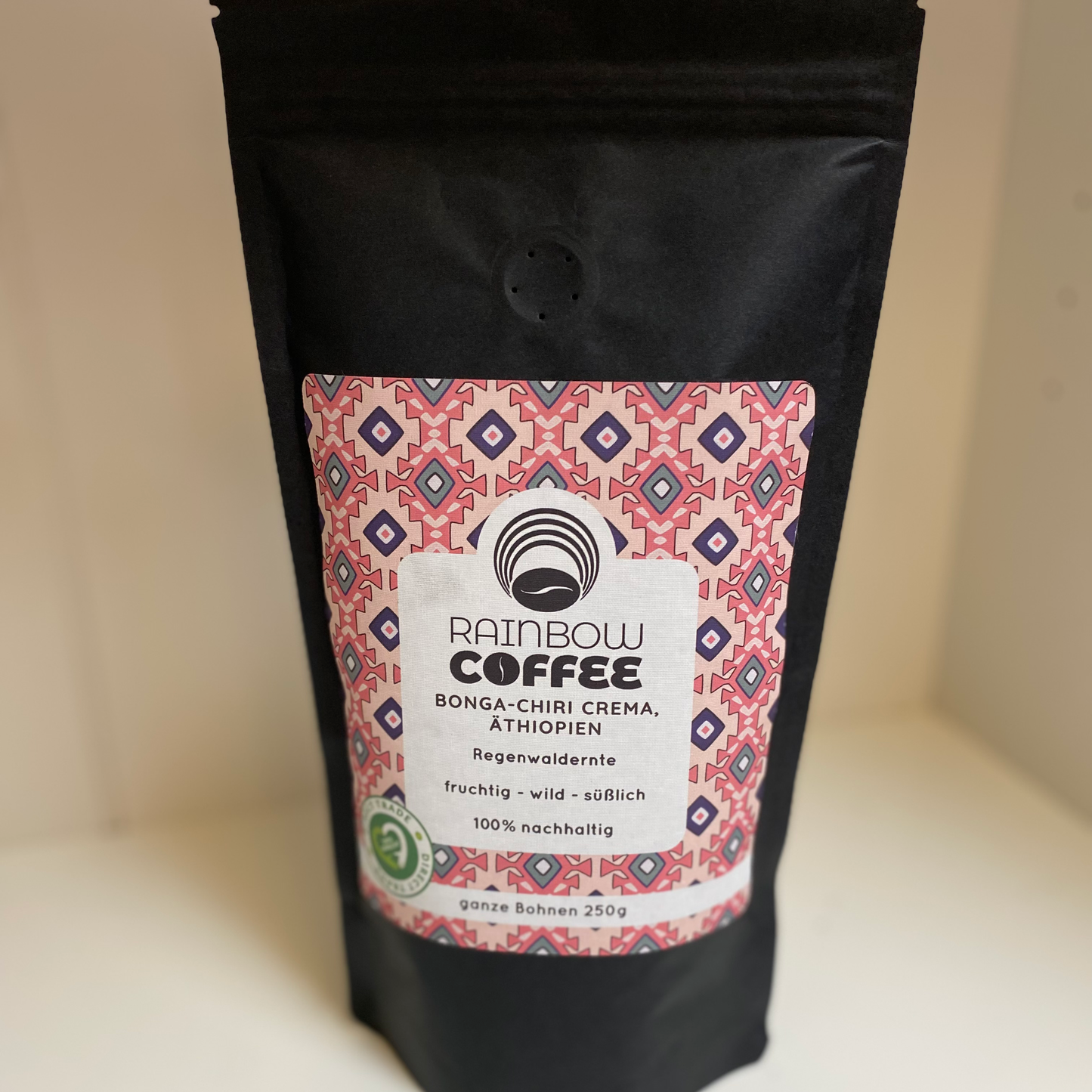RAINBOW COFFEE - Bonga-Chiri Crema, Äthiopien (250 g) / Mahlgrad:Ganze Bohne