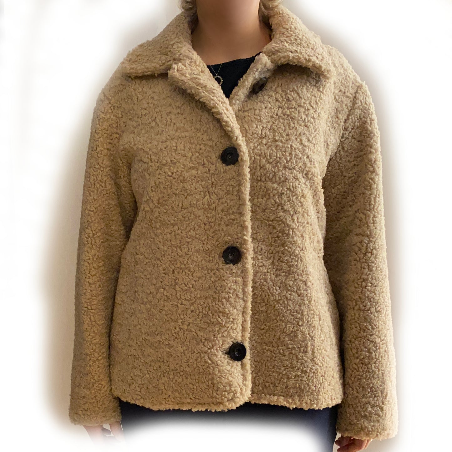 51147009 MORE&MORE - Teddy Fur Jacket 0024 almond cream