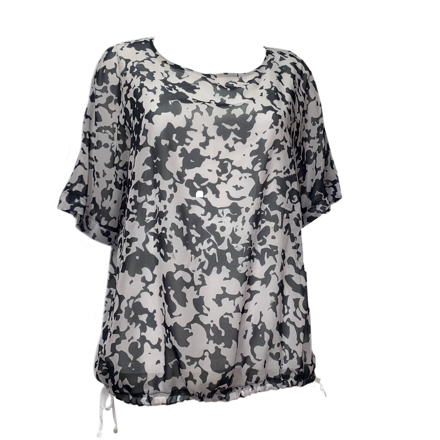 260613 CAPUCCINO Damen Blusenshirt 103 schwarz-weiß