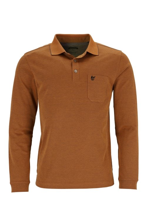 20072/3 HAJO - Polo 1/1 Arm Softknit 422 curry