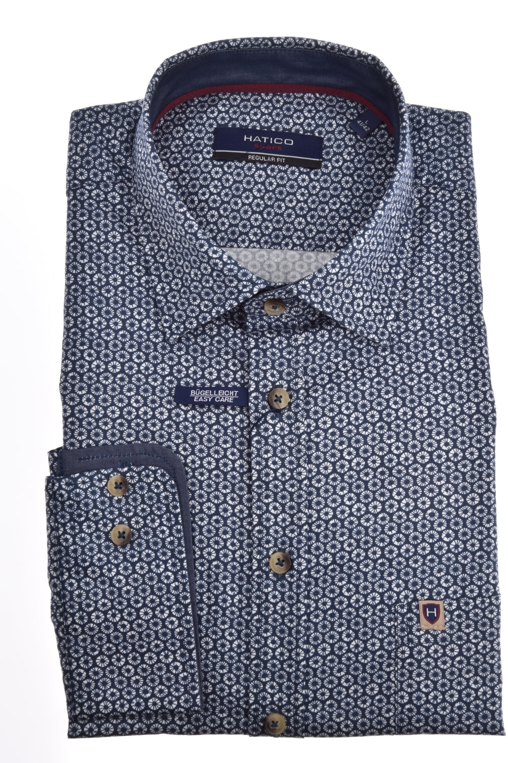 E20020-31102 HATICO - Hemd regular fit 176 dunkelblau