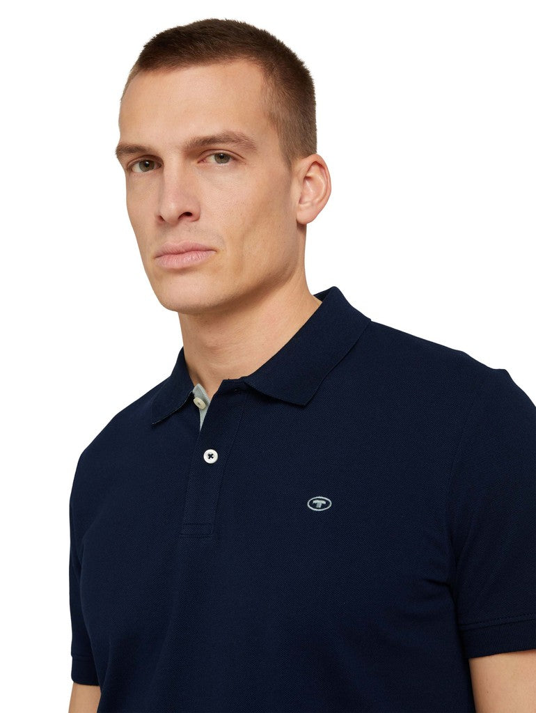 1027713 TOM TAILOR men - Polo mit Knopfleiste 10668 navy