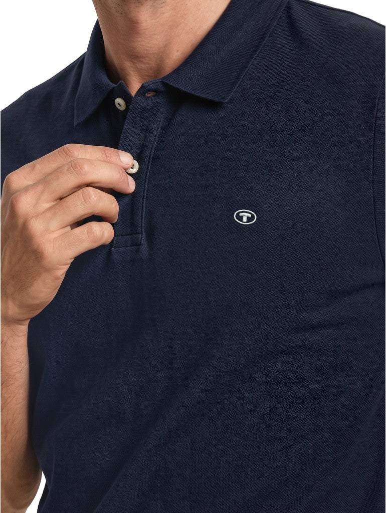 1027713 TOM TAILOR men - Polo mit Knopfleiste 10668 navy
