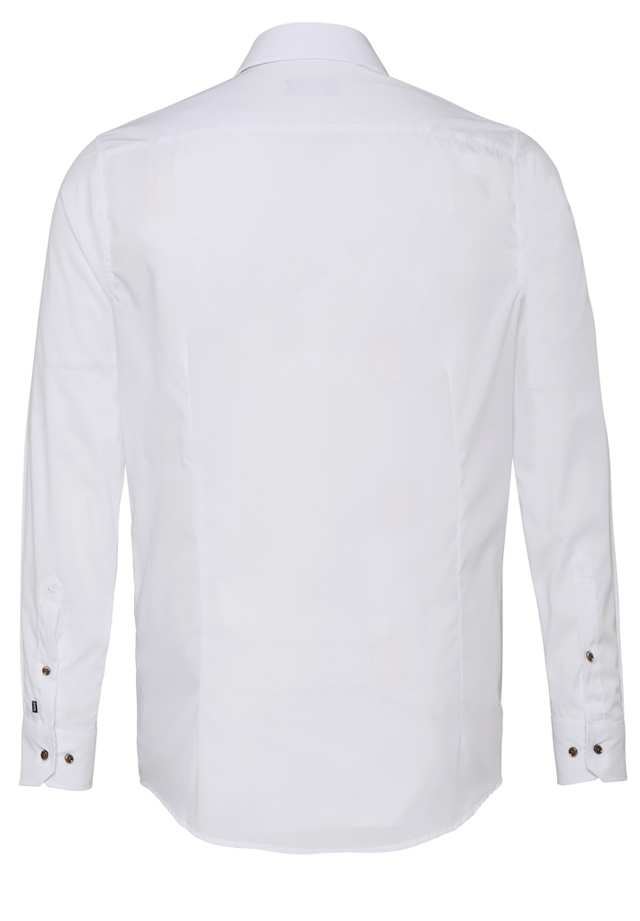 4066-11106 PURE - City Hemd modern fit Langarm 904 weiß (beige)