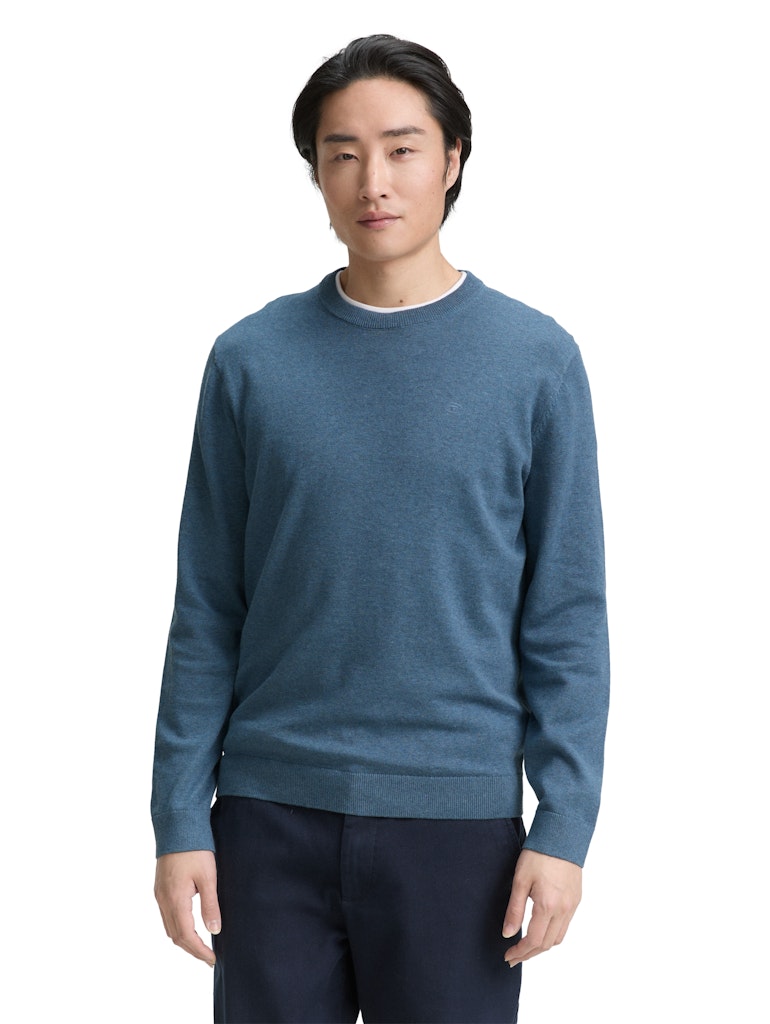 1039805 TOM TAILOR men - Basic Rundhals-Pullover