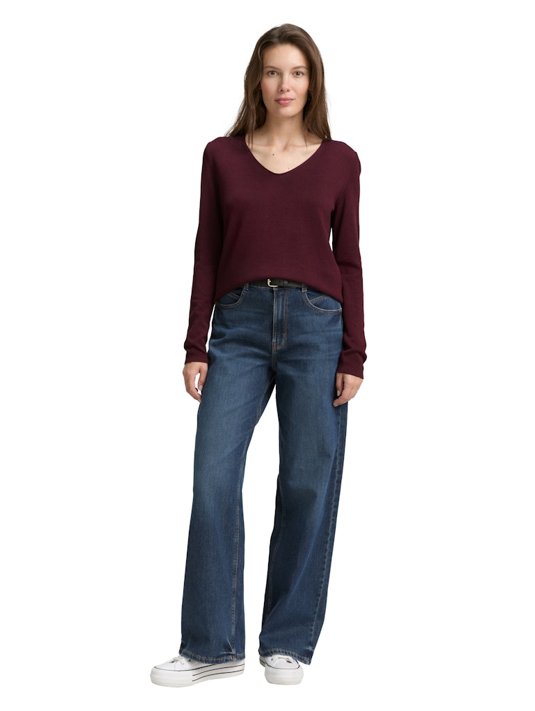 1012976 TOM TAILOR wmn - Basic Pullover mit V-Ausschnitt