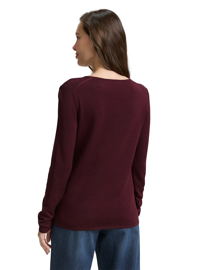 1012976 TOM TAILOR wmn - Basic Pullover mit V-Ausschnitt