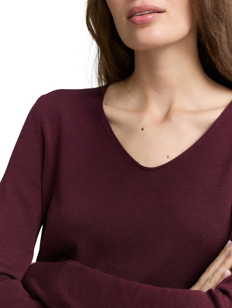 1012976 TOM TAILOR wmn - Basic Pullover mit V-Ausschnitt