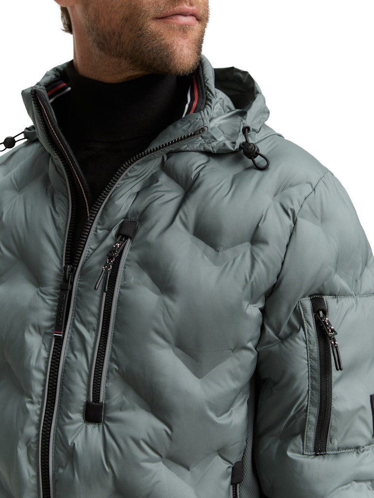 1048128 TOM TAILOR men - Hybridjacke 21951 washed jasper green
