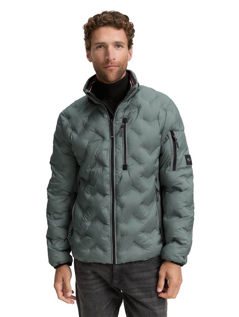 1048128 TOM TAILOR men - Hybridjacke 21951 washed jasper green