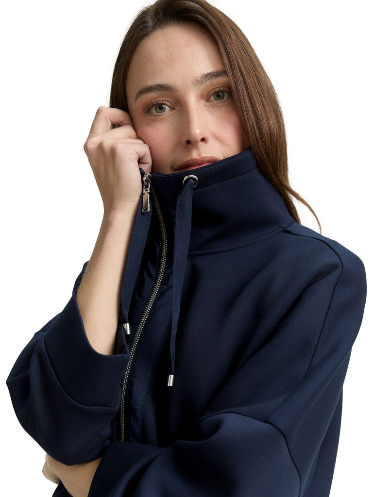 1047715 TOM TAILOR wmn - Scuba Sweatjacke 10668 navy