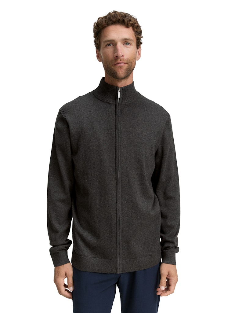 1047571 TOM TAILOR men - Strickjacke 10617 anthrazit