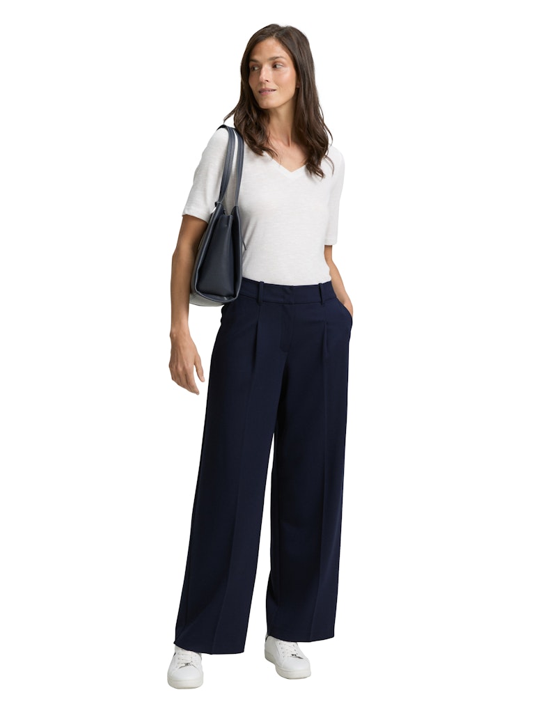 1048070 TOM TAILOR wmn - wide leg Hose 10668 navy