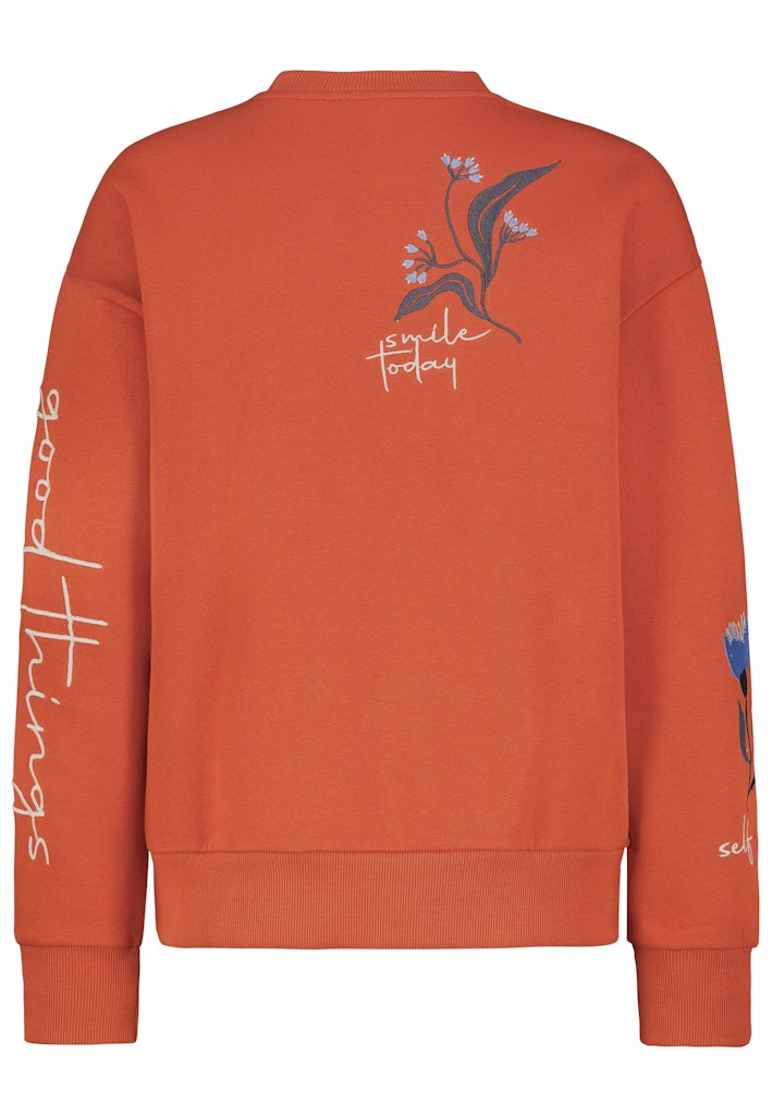 D10608BC02785A - AUTHENTIC STYLE wmn - Sweat mit Stick 11600 bright orange