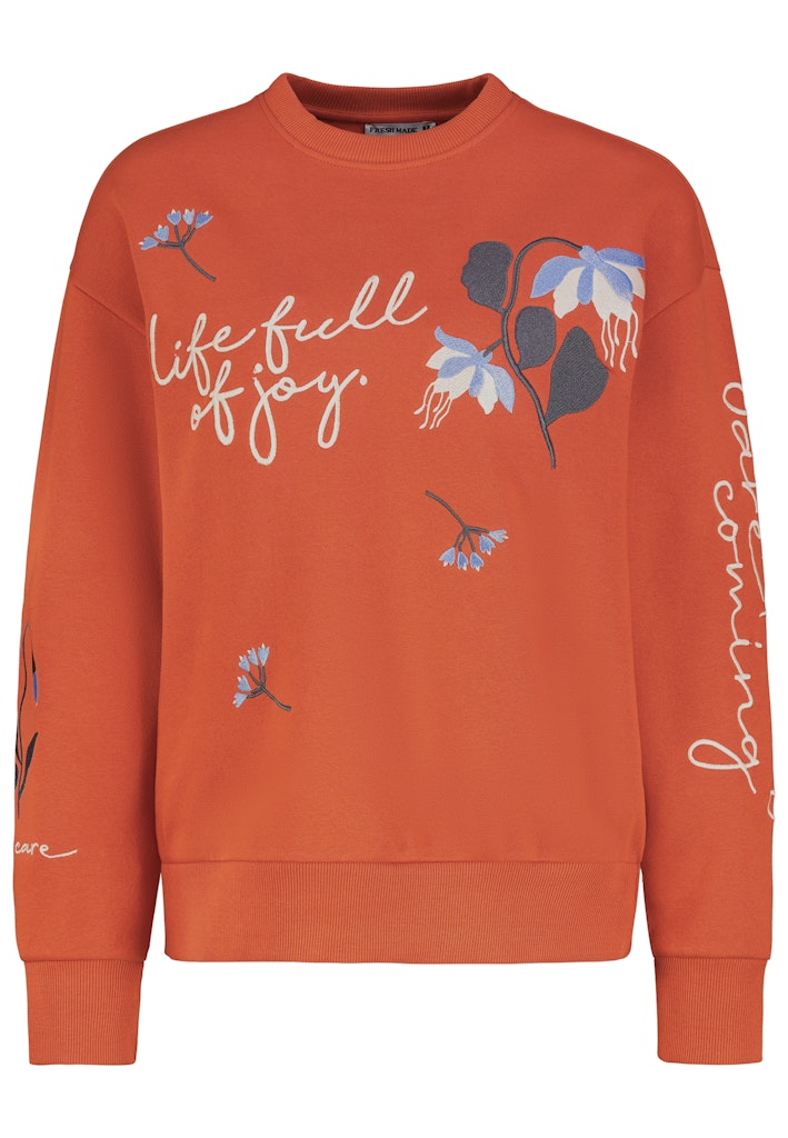 D10608BC02785A - AUTHENTIC STYLE wmn - Sweat mit Stick 11600 bright orange