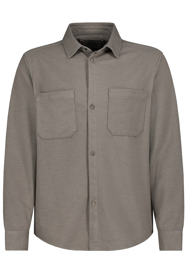 H16106M11197C2 - AUTHENTIC STYLE men - Langarmhemd 21200 taupe melange