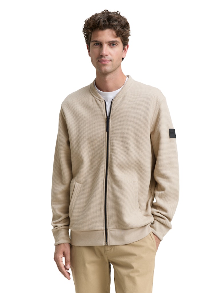 1047802 TOM TAILOR men - Sweatjacke 16764 beige
