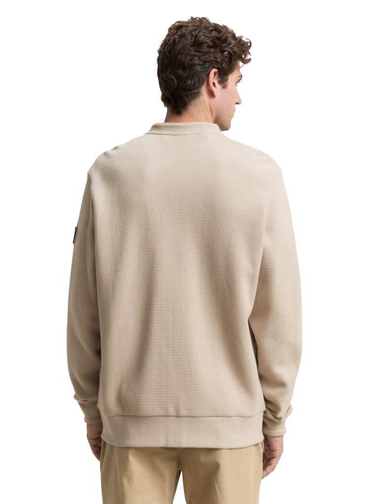 1047802 TOM TAILOR men - Sweatjacke 16764 beige
