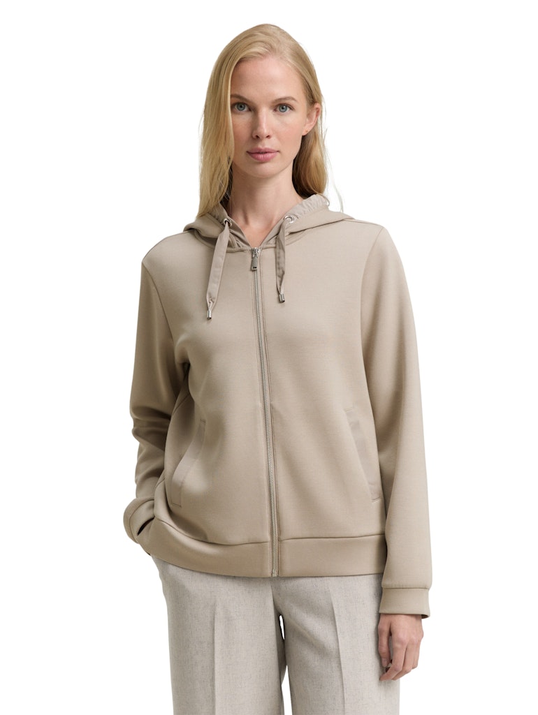 1048293 TOM TAILOR wmn - Hoodie Sweatshirtjacke aus ScubaNeo