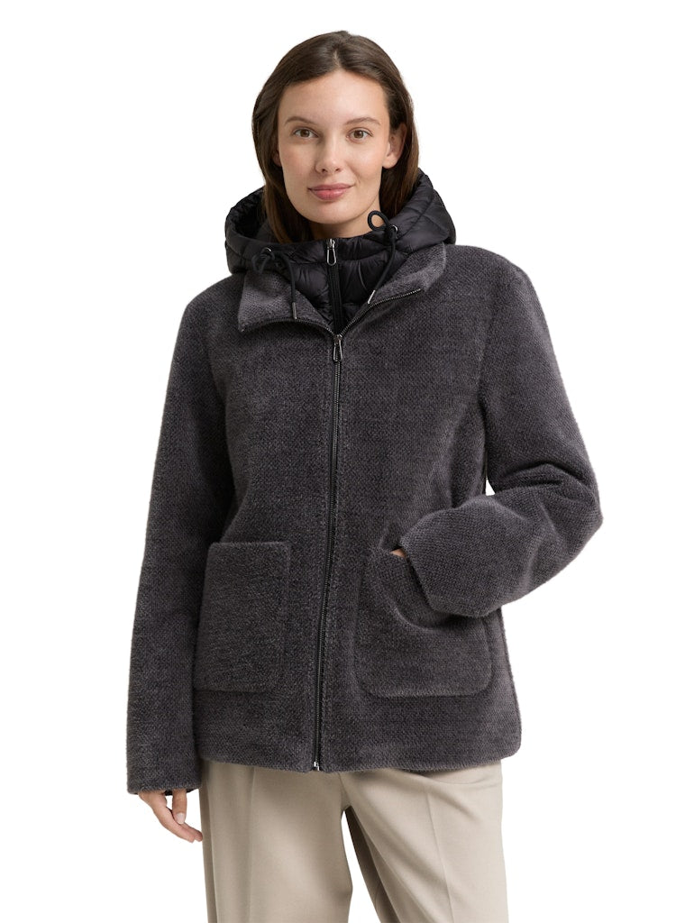 1047523 TOM TAILOR wmn - Hybridjacke 38422 anthrazit