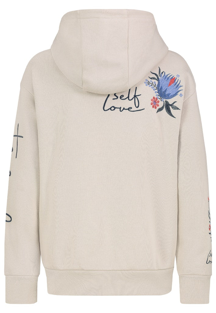 D10600BA02830A AUTHENTIC STYLE wmn - Hoodie mit Stick 20200 light sand