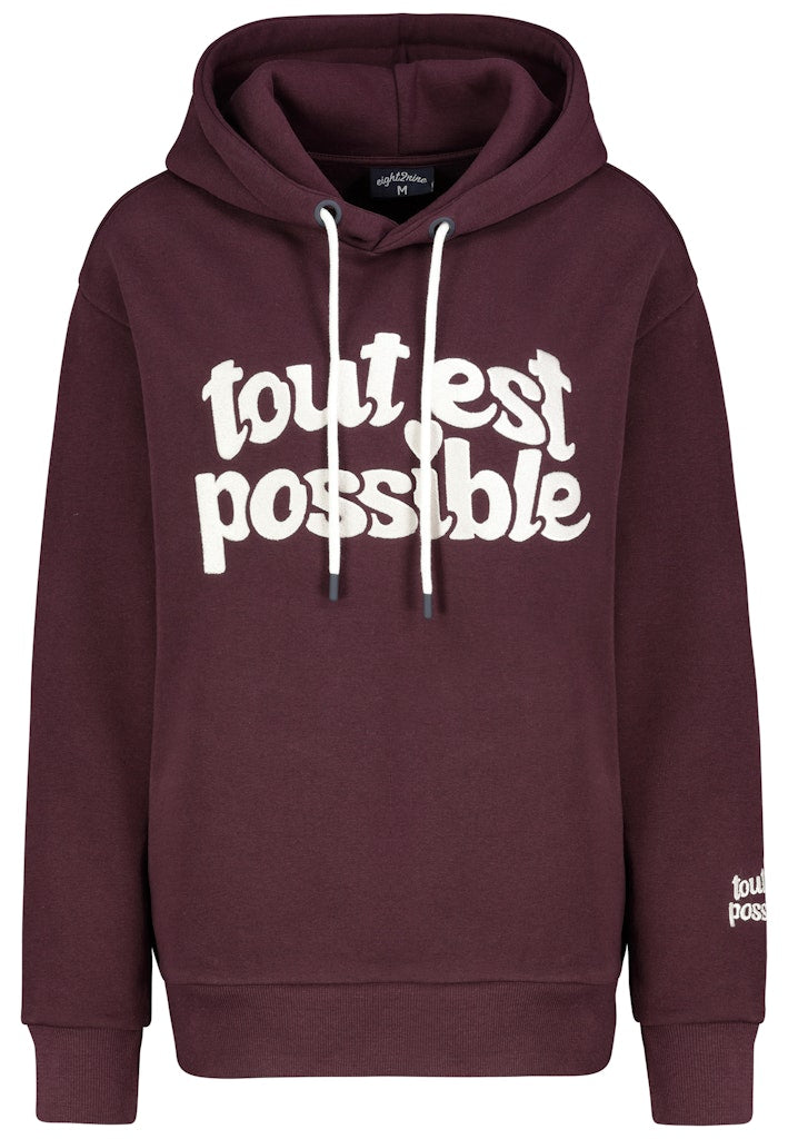 D10600BI02623D3 - AUTHENTIC STYLE wmn - Hoodie mit Stickmotiv 15400 lambrusco red