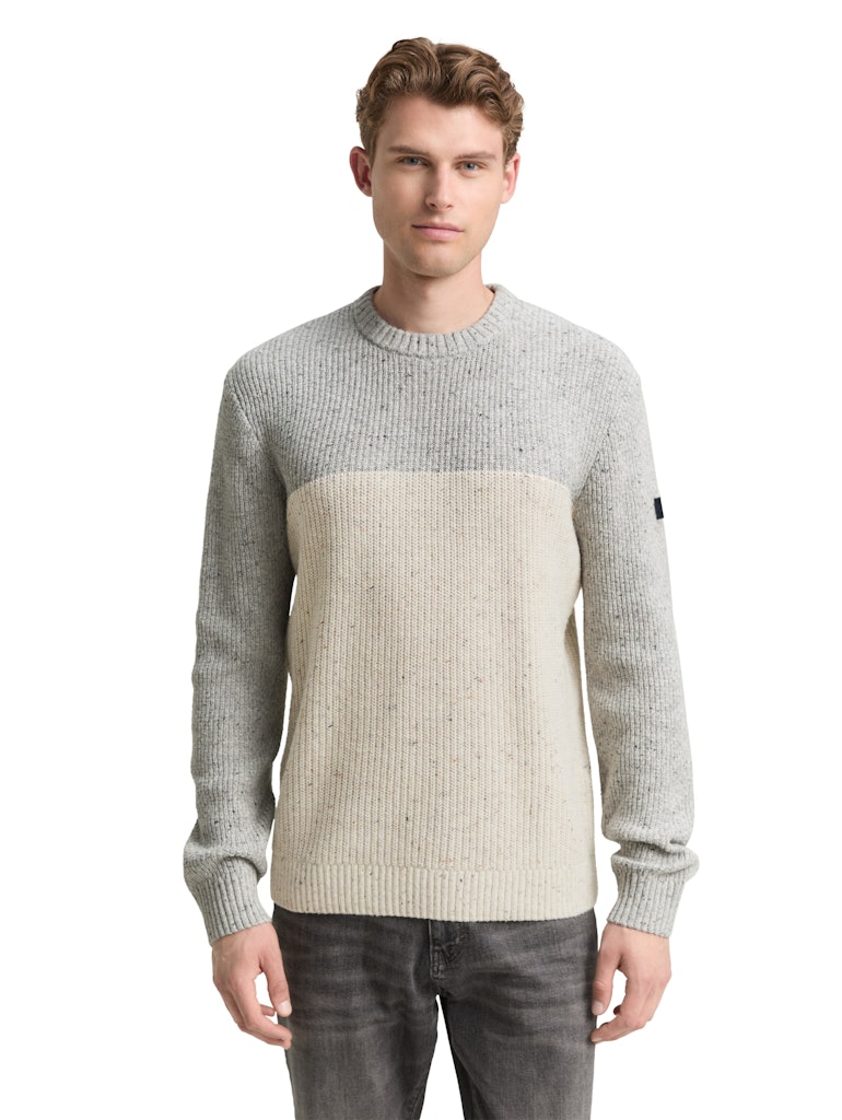 1048712 TOM TAILOR men - Strickpullover 36946 beige