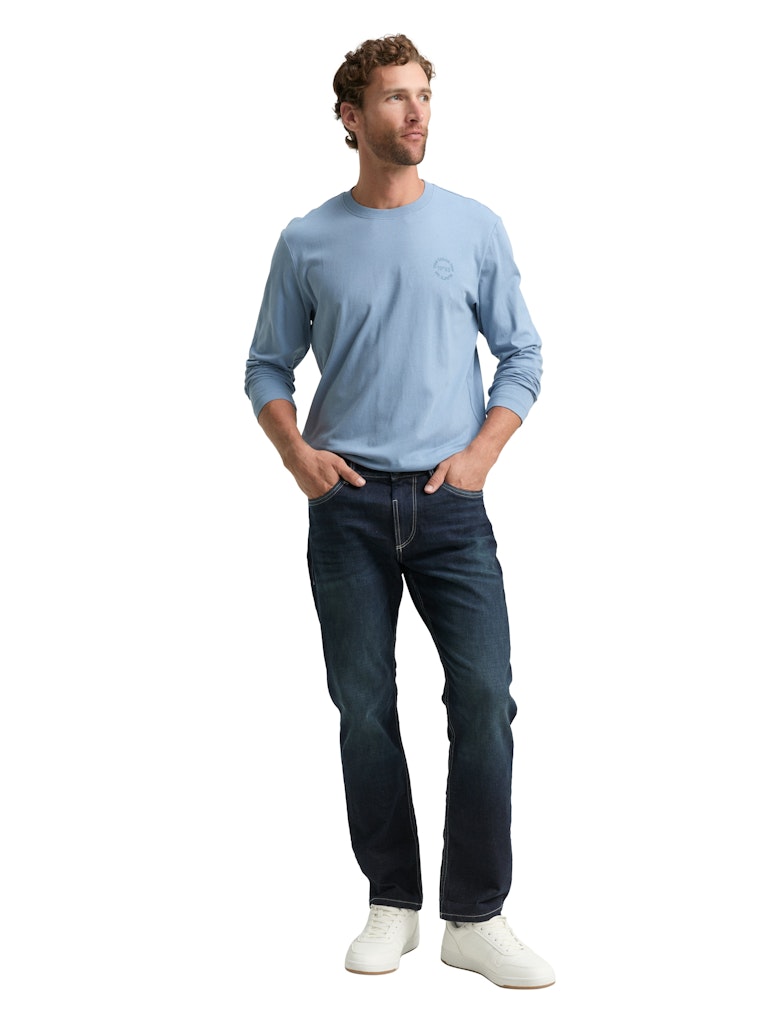1048584 TOM TAILOR men - Basic Longsleeve 28800 faded denim blue