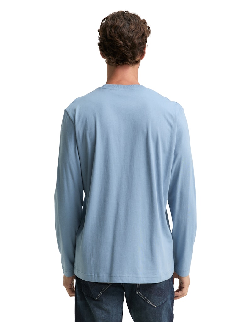 1048584 TOM TAILOR men - Basic Longsleeve 28800 faded denim blue
