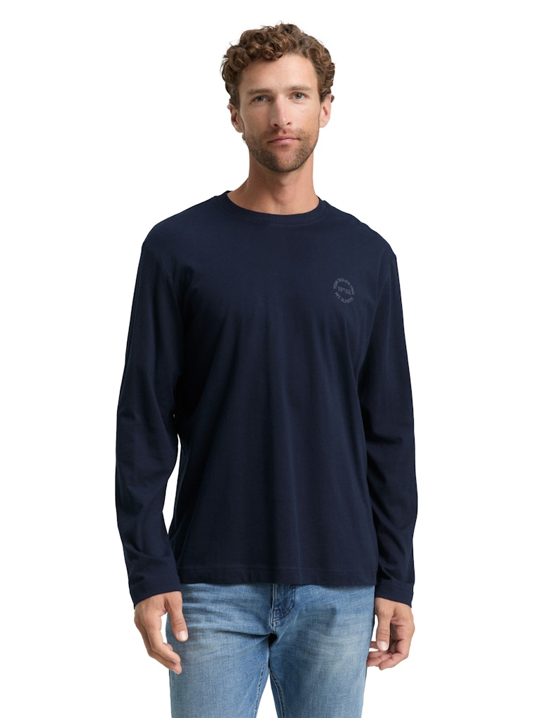 1048584 TOM TAILOR men - Basic Longsleeve 10668 navy