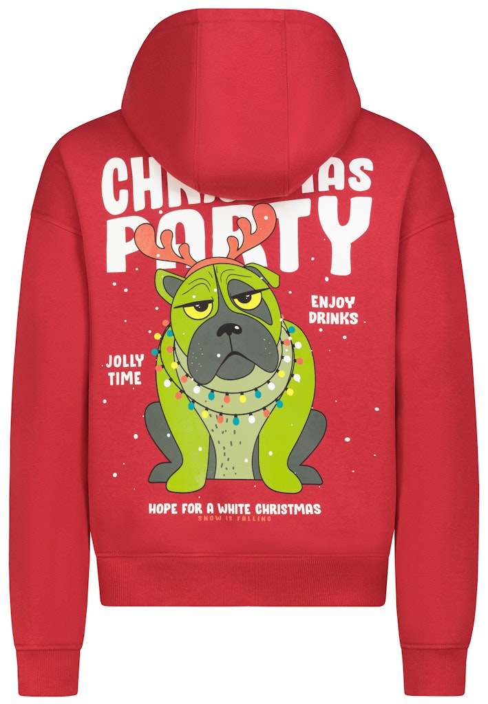 H10608BC21489C AUTHENTIC STYLE men - xMas Hoodie 15300 fire brick red