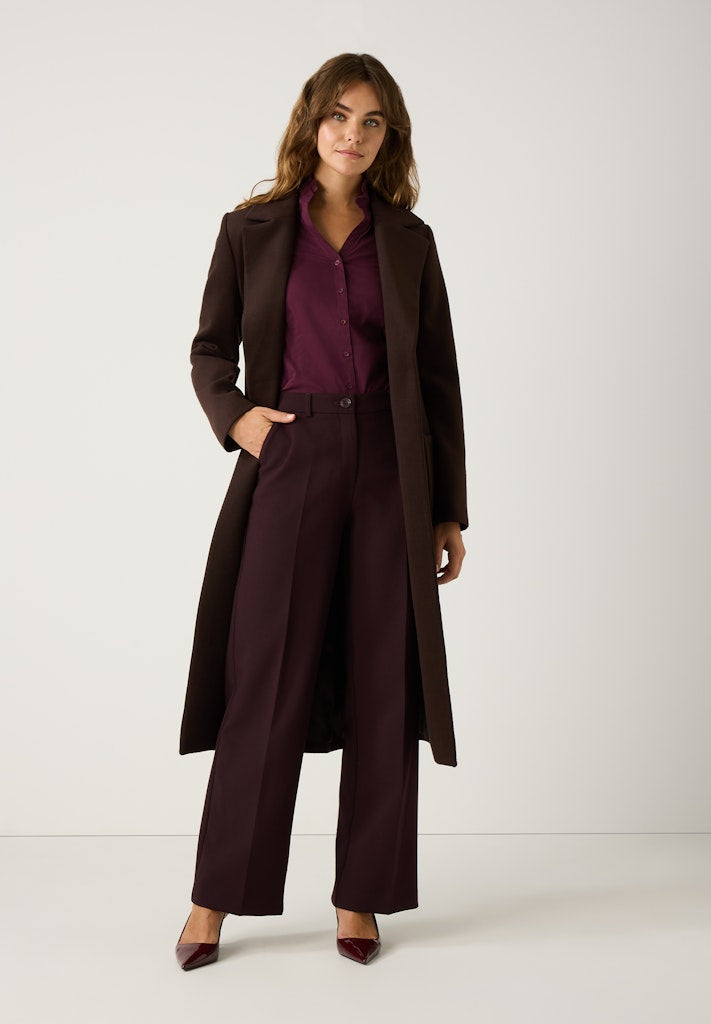 51924457 MORE&MORE - Technical Double Wide Leg Pants 0564 ruby orchid