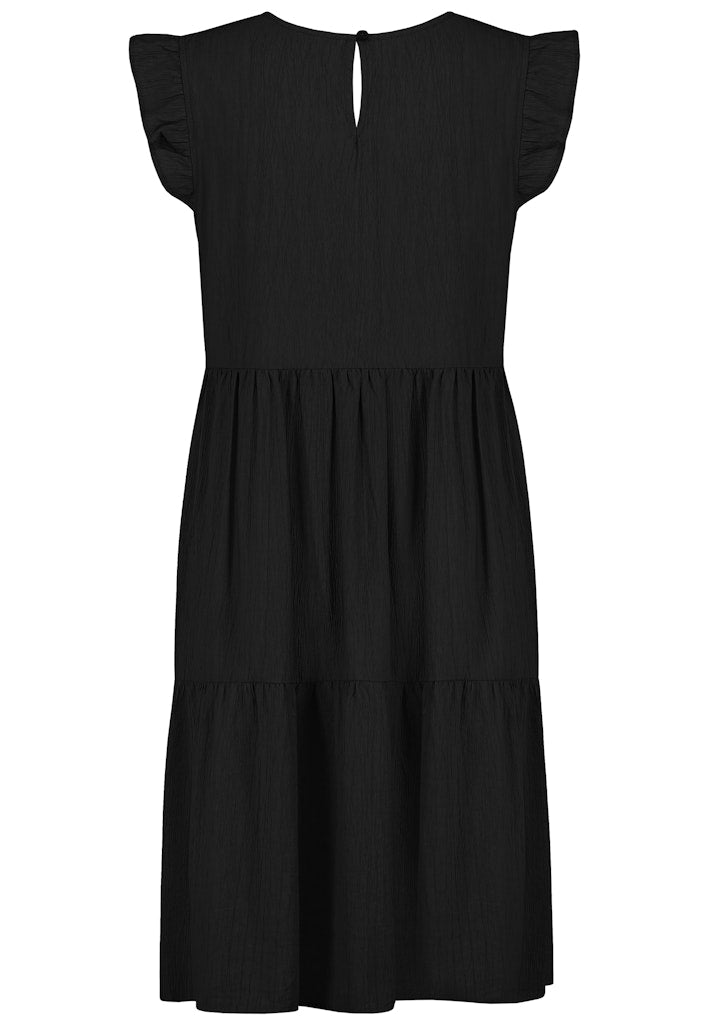 D60124AG30483A3 AUTHENTIC STYLE wmn - Volantkleid 24000 black