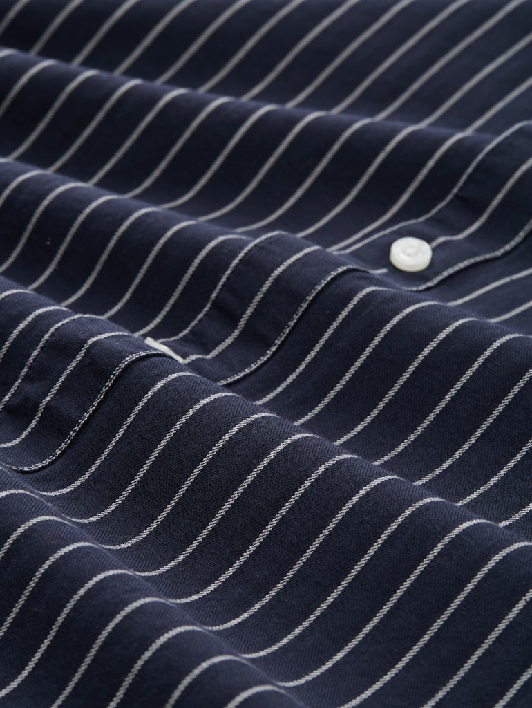 1048428 TOM TAILOR men - Regular Fit Hemd - 39358 navy white fine stripe