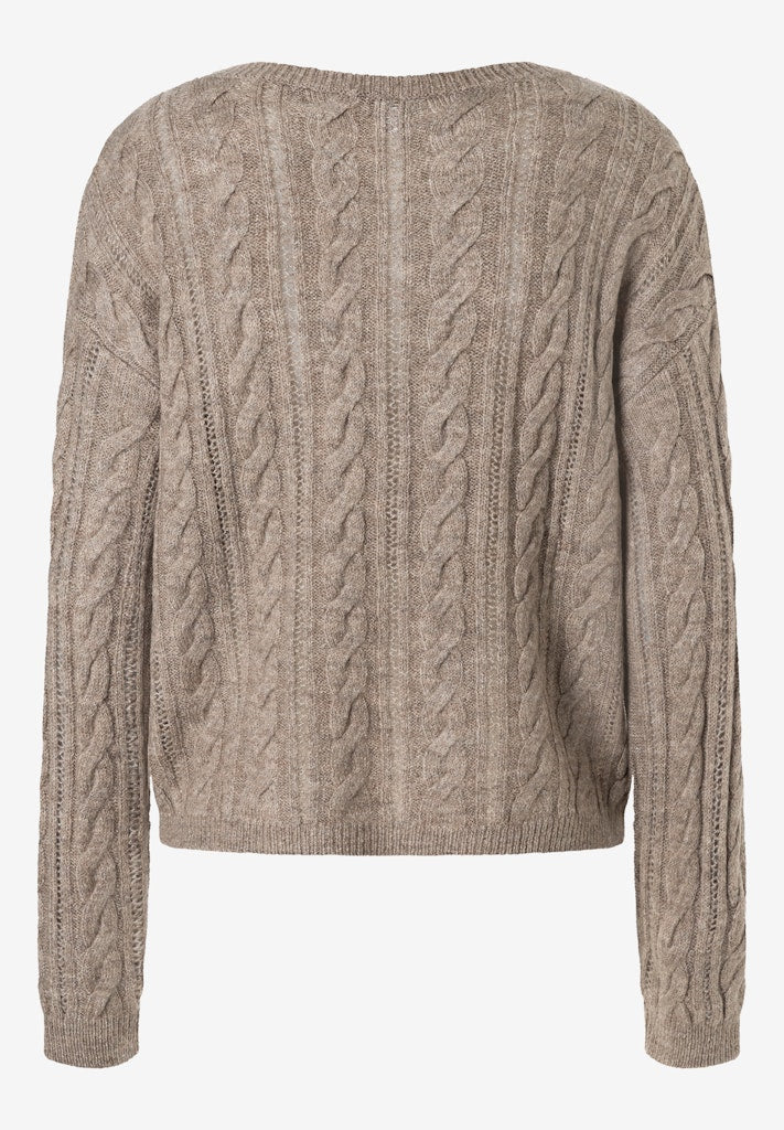 51931464 MORE&MORE - Pullover with Structure 0260 taupe melange