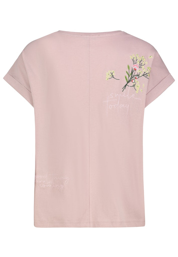 D12022M02843A AUTHENTIC STYLE wmn - T-Shirt mit Stickmotiv 13300 antique rose