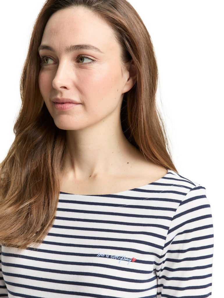 1050415 TOM TAILOR wmn - Shirt 39840 navy stripe