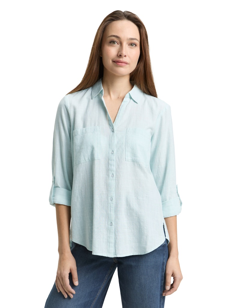 1035247 TOM TAILOR wmn - Baumwoll-Bluse 40028 new blue haze