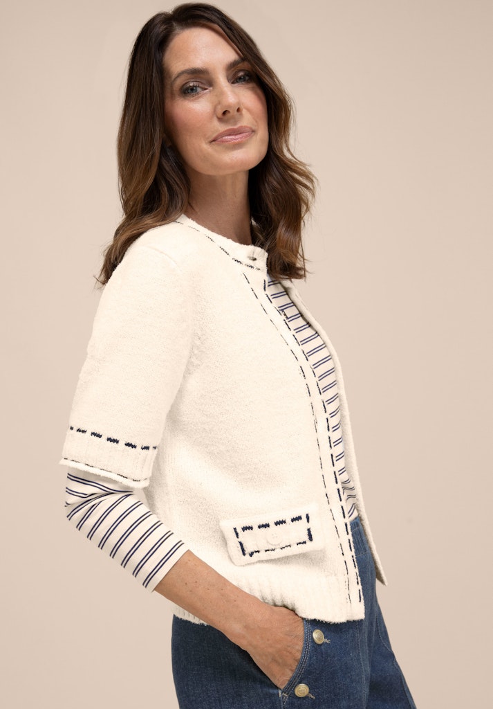 78026 BIANCA - Strickjacke RENE 003 milk