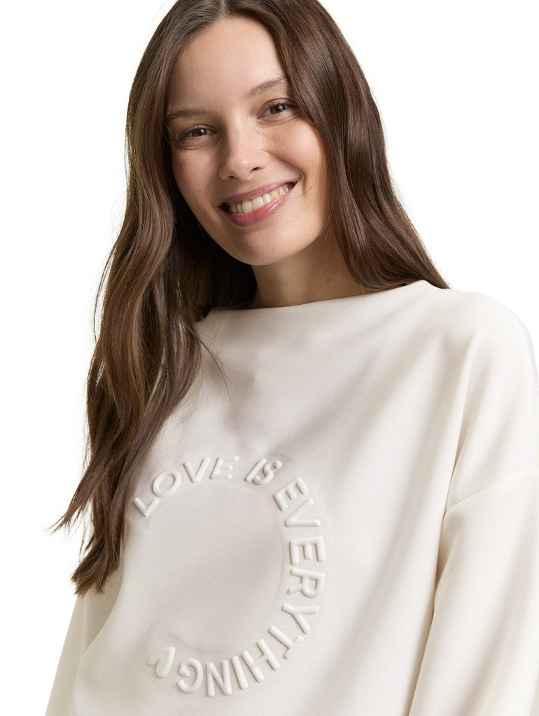 1050440 TOM TAILOR wmn - Longsleeve 10315 offwhite
