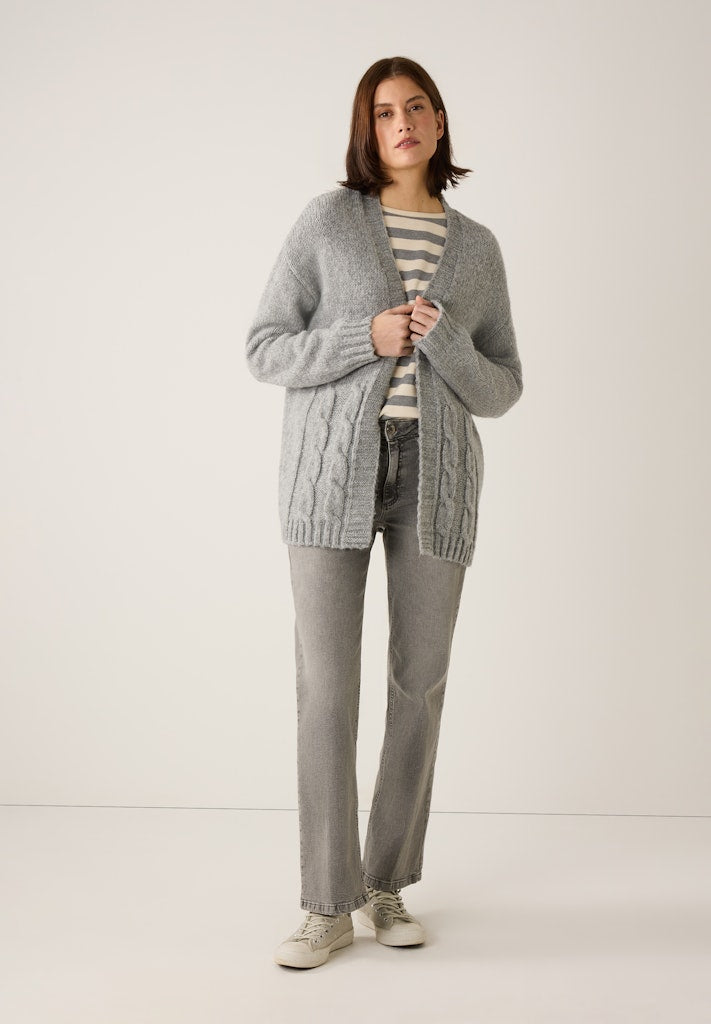 51110006 MORE&MORE - Boxy Shirt with Stripes, 3/4 Sleev 2717 wavy stripes