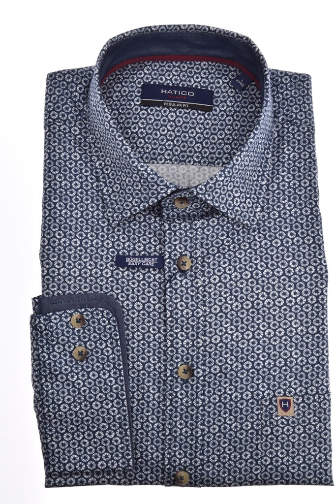 E20020-31102 HATICO - Hemd regular fit 176 dunkelblau