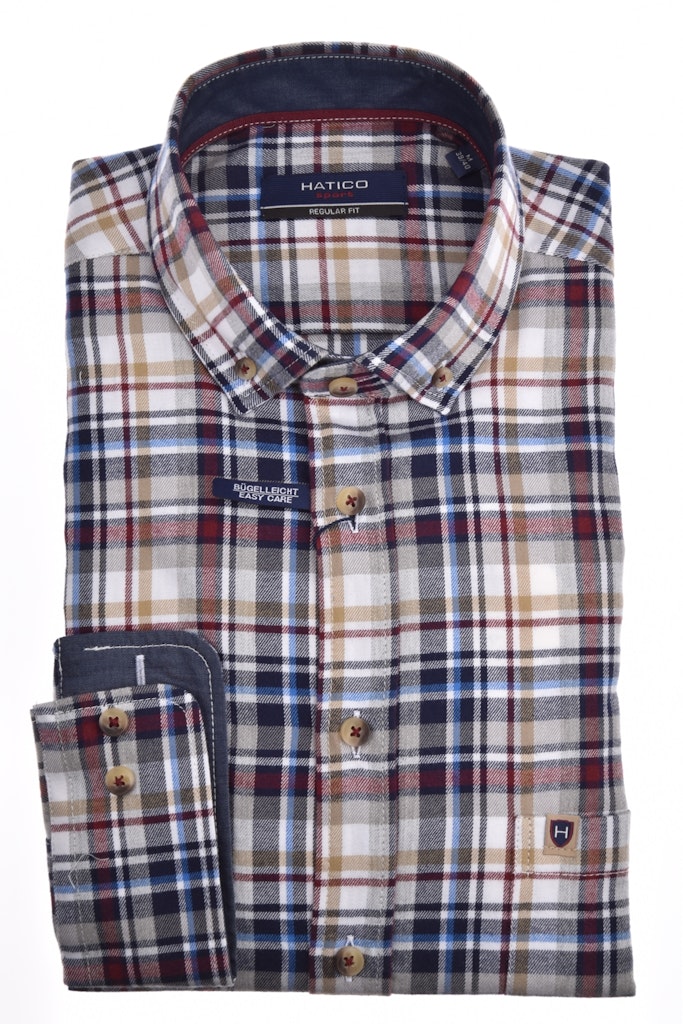 E20035-31201 HATICO- Sport Hemd Regular Fit 980 karo multicolor