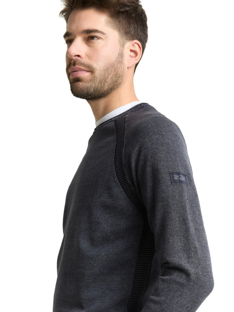 1050094 TOM TAILOR men - Pullover 10668 sky captain blue