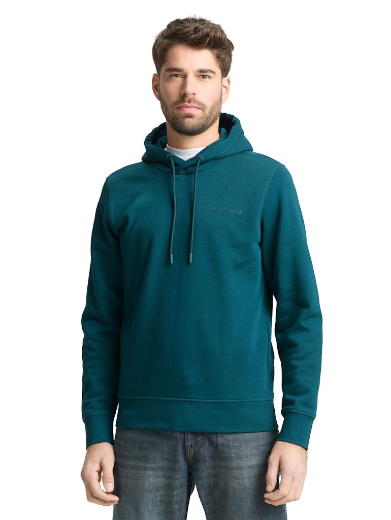 1048635 TOM TAILOR men - Hoodie 12818 tourmaline