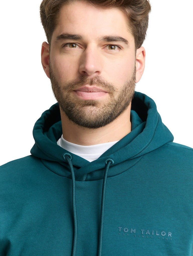 1048635 TOM TAILOR men - Hoodie 12818 tourmaline