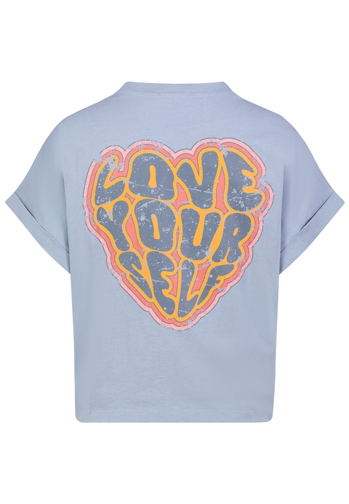 D12048M02741B AUTHENTIC STYLE wmn - T-Shirt mit Backprint 19300 rainy blue
