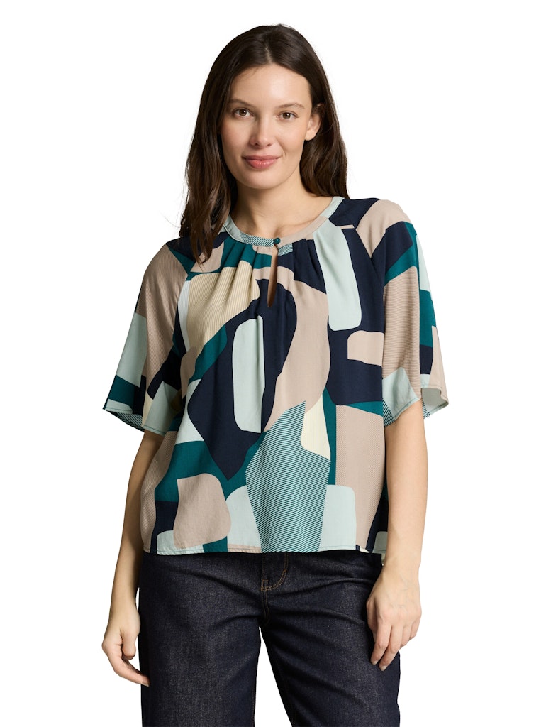 1049802 TOM TAILOR wmn - Bluse 39722 abstract stripe print